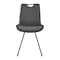 Armen Living Coronado Contemporary Dining Chair in Gray Powder Coated Finish and Gray Faux Leather, PK2 LCCDSIGR - alternate 4